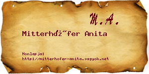 Mitterhöfer Anita névjegykártya