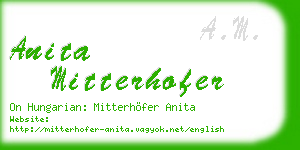 anita mitterhofer business card
